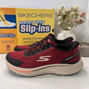 Skechers Go Run Consistent 2.0 Leather/Mesh Sneaker Red/Black Men's 11 NWB